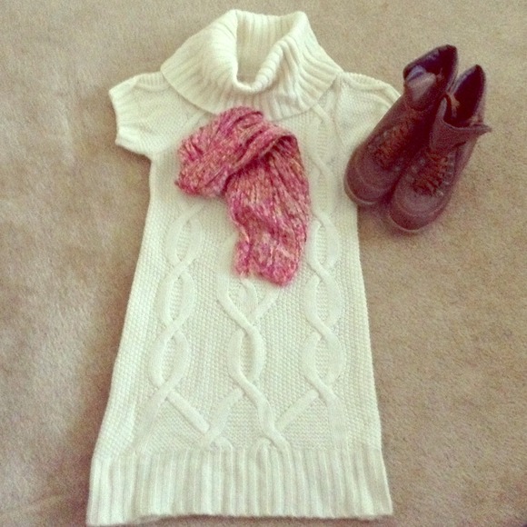 Beige Sweater Dress
