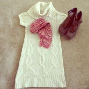 Beige Sweater Dress