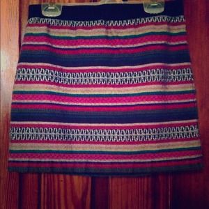 Woven Textures Tribal Print Skirt