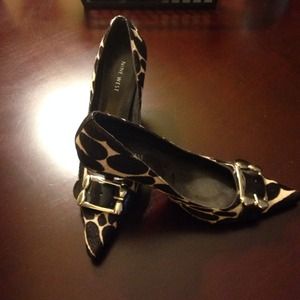 Nine West calf hair heels