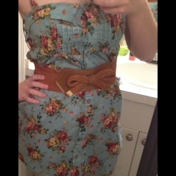 Cute flowered halter dress