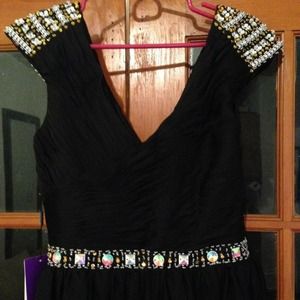 Long black evening dress