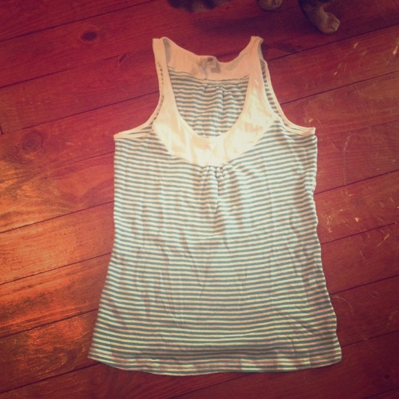 Teal striped old navy tank!!! WORN ONCE!!!
