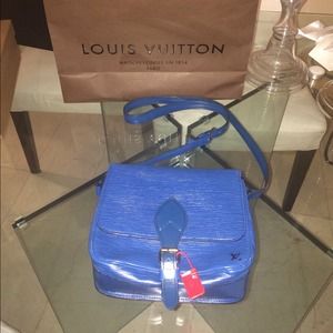 Louis Vuitton epi leather blue cross body.
