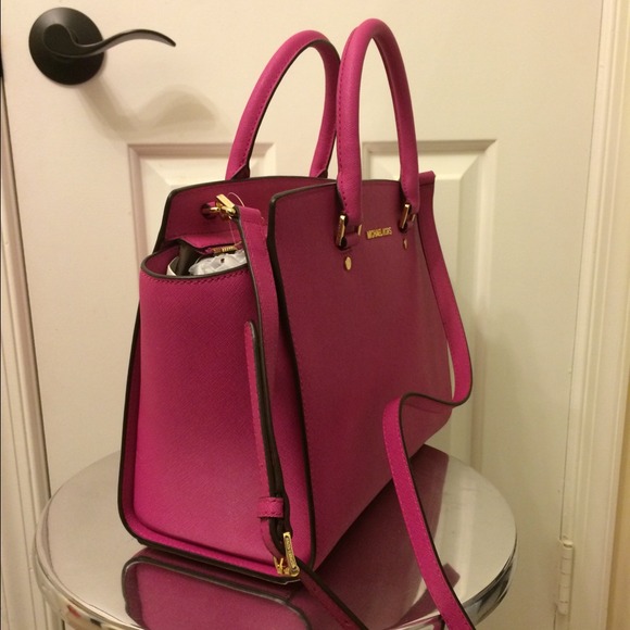 2 michael kors handbags new listing fuschia pink mk selma satchel from born2sh0p s 2 michael kors handbags new listing fuschia pink mk selma satchel from born2sh0p s