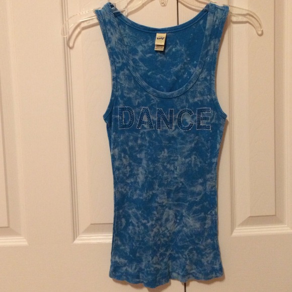 Blue with sparkle accent DANCE tank!