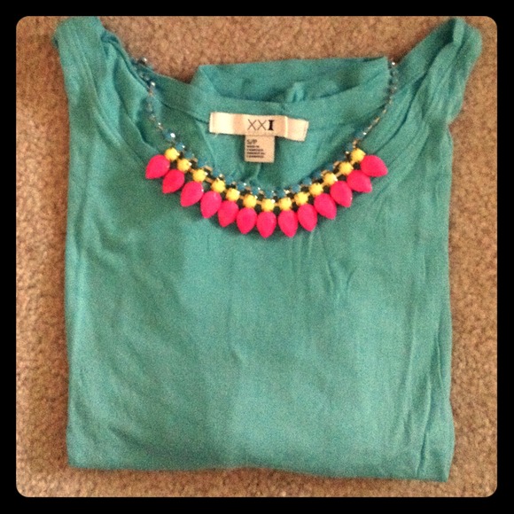 Teal top 3/4 (sleve)