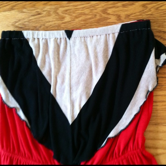 LAST CHANCE!!! Burnt Flower Chevron Hi-lo dress - Picture 3 of 4