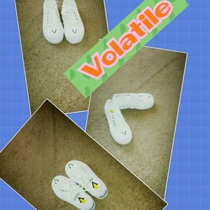 White  platform canvas upper volatile💞💞💞