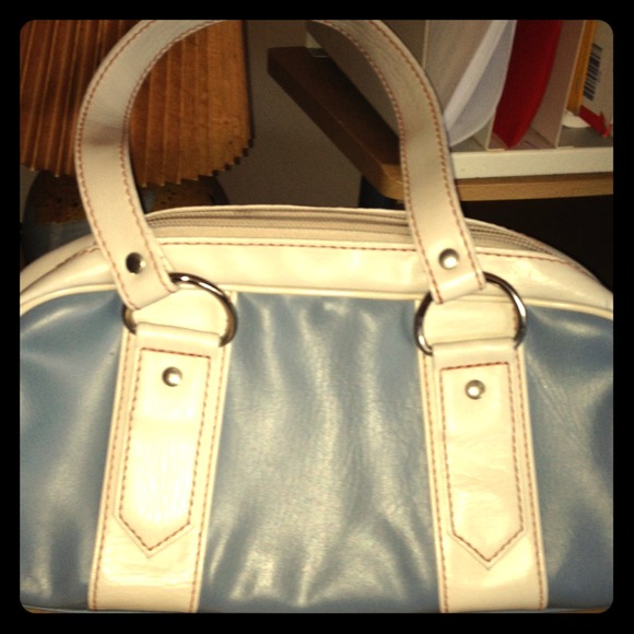 Light blue and off white bag. - Picture 1 of 3