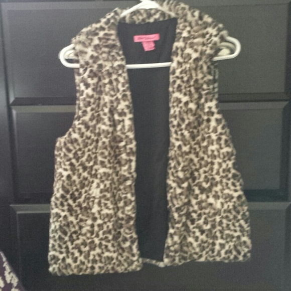 Betsey Johnson Animal Print Vest.
