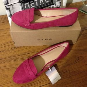BRAND NEW!!! ZARA Rose pink Mocasin Flats