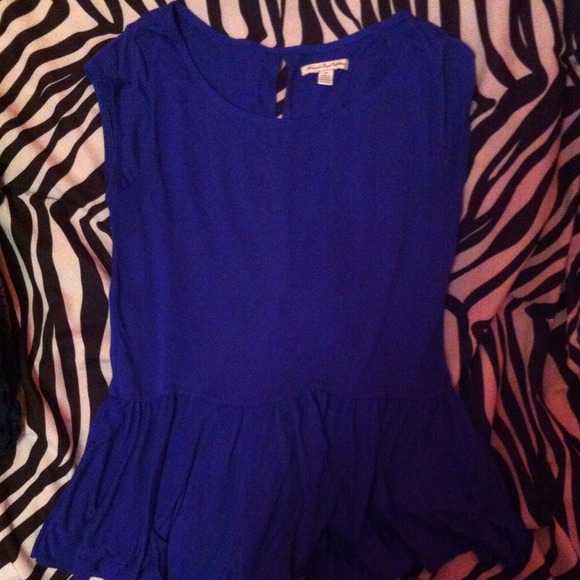 Royal blue AE peplum top