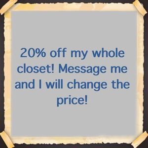 20% off sale!!! 😊