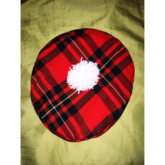Plaid Pom Beret