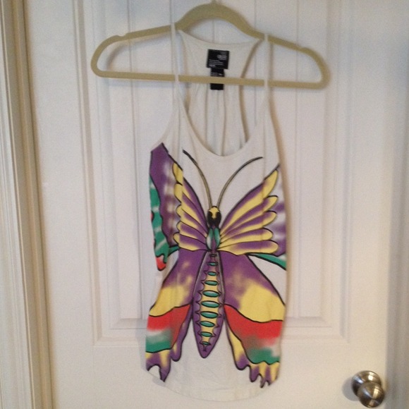 Butterfly print tank top