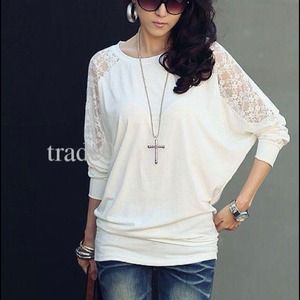 Lace dolman top! Xl or xxl