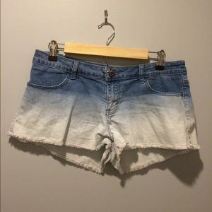 Blue Ombré Cut Off Shorts
