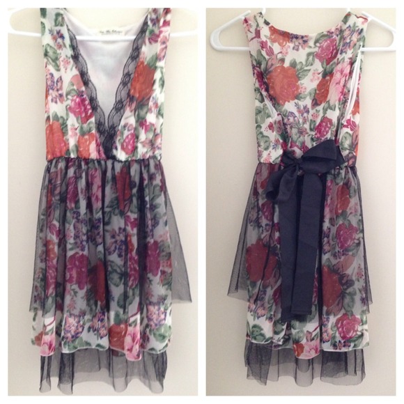 Floral Lace Embroidered  Summer Dress - Picture 2 of 2