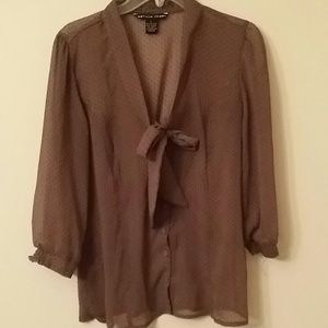 SOLD. Fabulous Brown polkadot Top