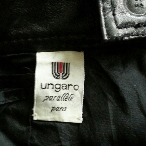 Ungaro Leather Pencil Skirt - Picture 2 of 3