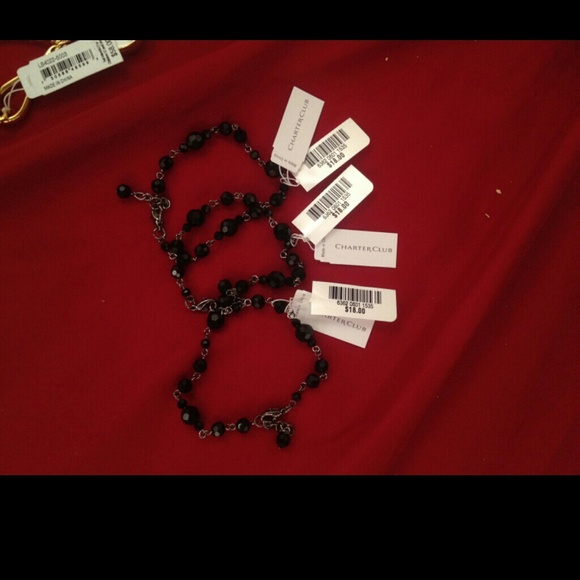 Charter Club black beaded  bracelet