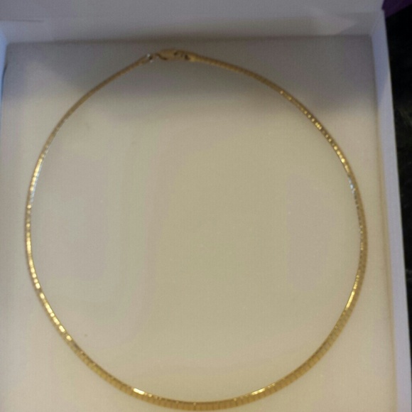 REDUCED! !!! Gold plated 925 silver omega necklace