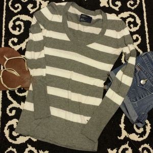 Lightly worn AE striped sweater