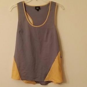 SOLD .....Grey and yellow tank with razor back