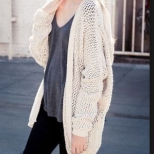 Brandy Melville hooded cardigan