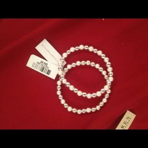 Charter Club silver beaded bracelets