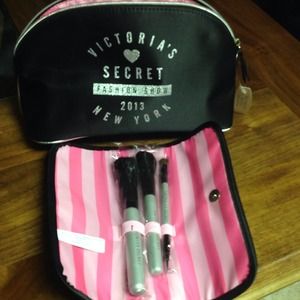 Victoria secret makeup bag and brushes