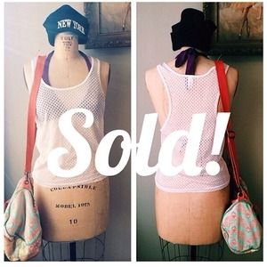 AMERICAN APPAREL white mesh tank