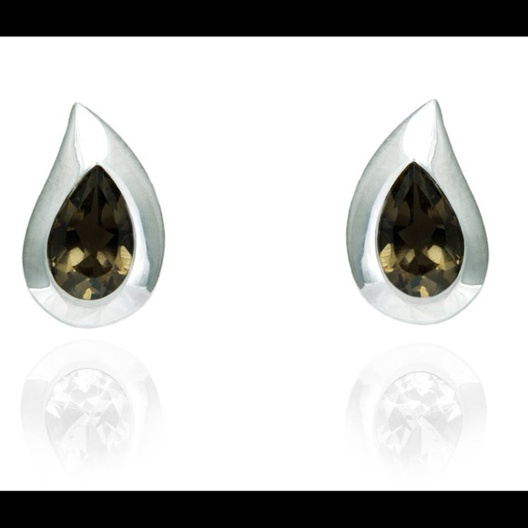 Sterling & Smokey Quartz Earrings