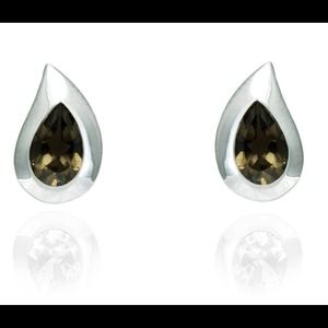 Sterling & Smokey Quartz Earrings