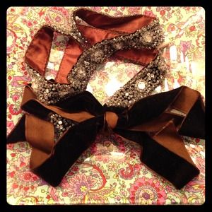 J crew brown and black embellished belt bundle