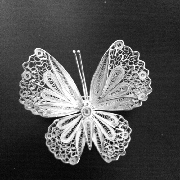 Silver 925 HANDMADE FILIGREE BROOCH