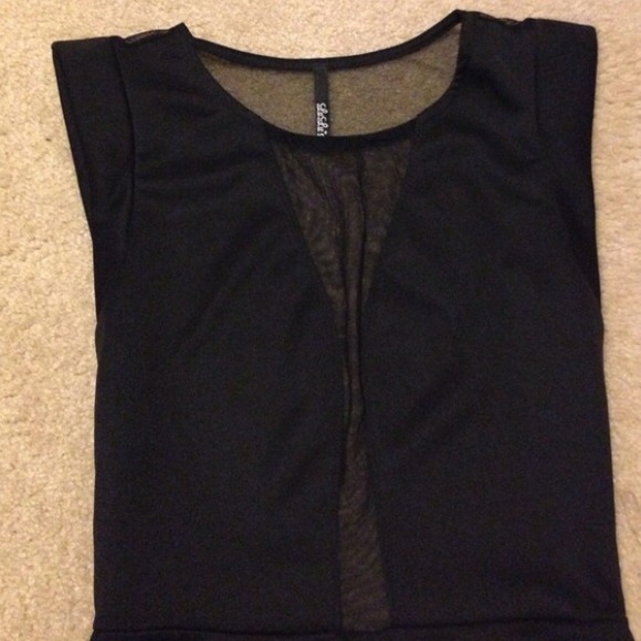 Black mesh back dress - Picture 2 of 4