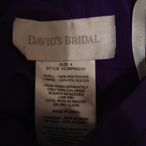 David's Bridal purple dress. - Picture 4 of 4