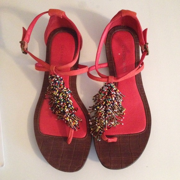 Coral sandals