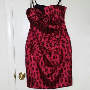 Red and Black Cheetah Dress