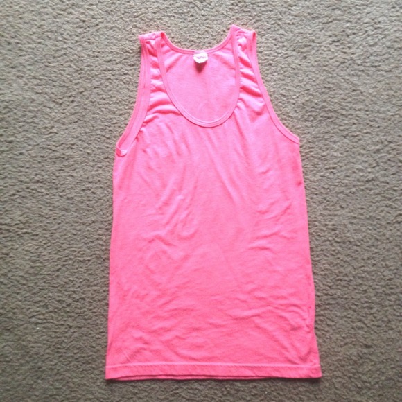 American Apparel Pink NEON Tank Top!