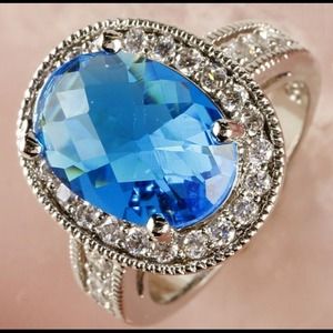 **SALE**Sterling silver London blue topaz