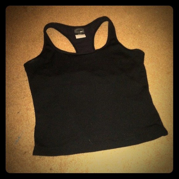 Nike Dri-Fit Black Work Out Tank with sports bra!
