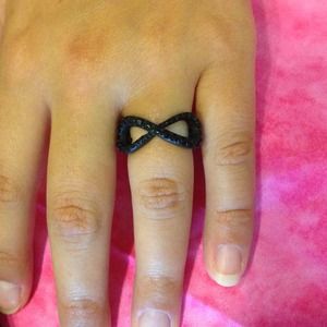 Matte black infinity Ring