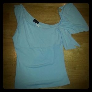 Fun & flirty pale blue top