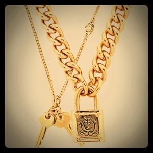 Juicy Couture Lock and Keys Necklace Set