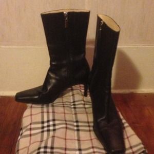 Bloomingdale's black leather boots