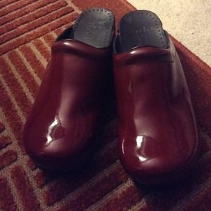 Dansko red shiny clogs size 40