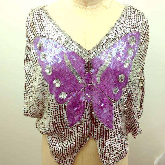 Vintage sequin top